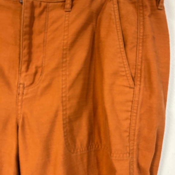 J. Crew Re-Imagined Garment Dyed Foundry Pants Orange / Rust Color Size 8 - Picture 3 of 4